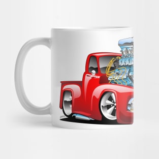 American Classic Hot Rod Pickup Truck Cartoon Mug